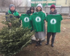 В Ростове «Зелёные» собрали новогодние ёлки на переработку