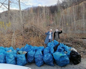 Самарские «Зелёные» собрали мусор в уникальных Сокских штольнях